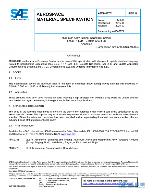 SAE AMS 4087 Series PDF