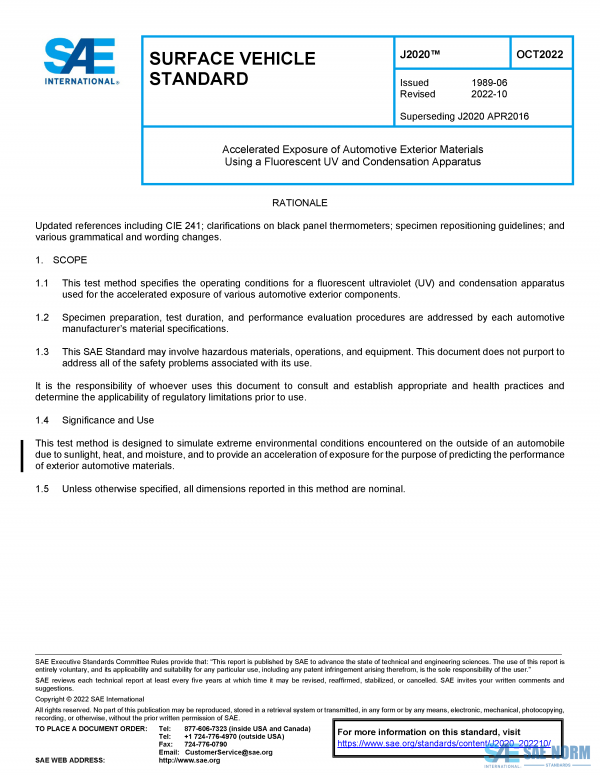 SAE J 2020 Series PDF