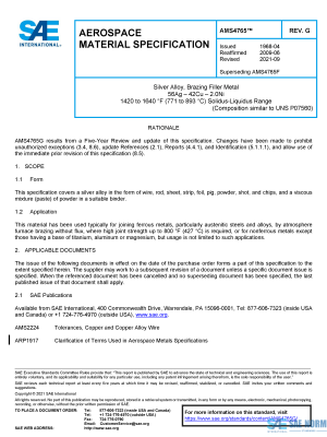 SAE AMS 4765 Series PDF
