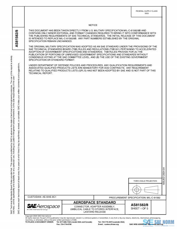 SAE AS 81582/8 Series PDF