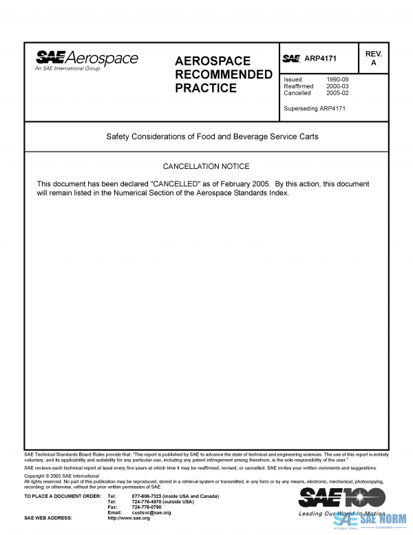 SAE ARP 4171 Series PDF