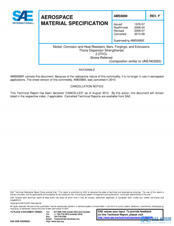 SAE AMS 5890 Series PDF
