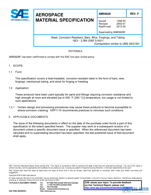 SAE AMS 5628 Series PDF