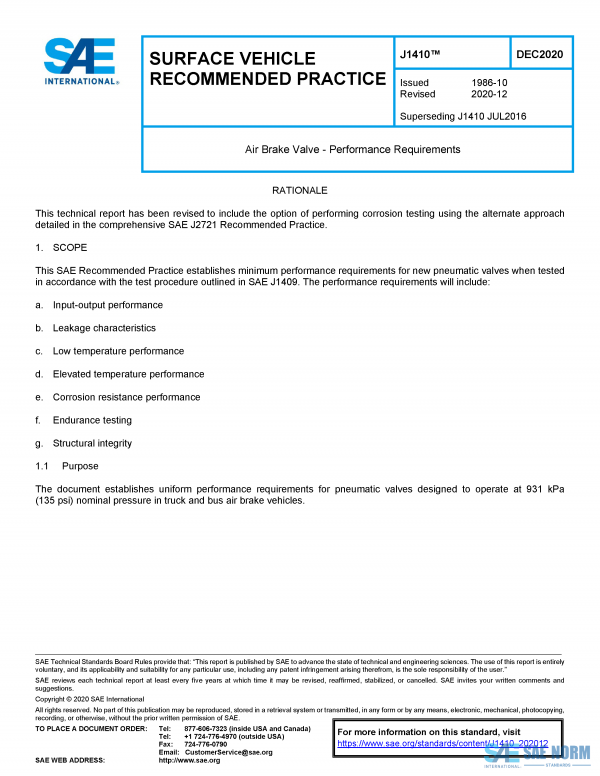 SAE J 1410 Series PDF