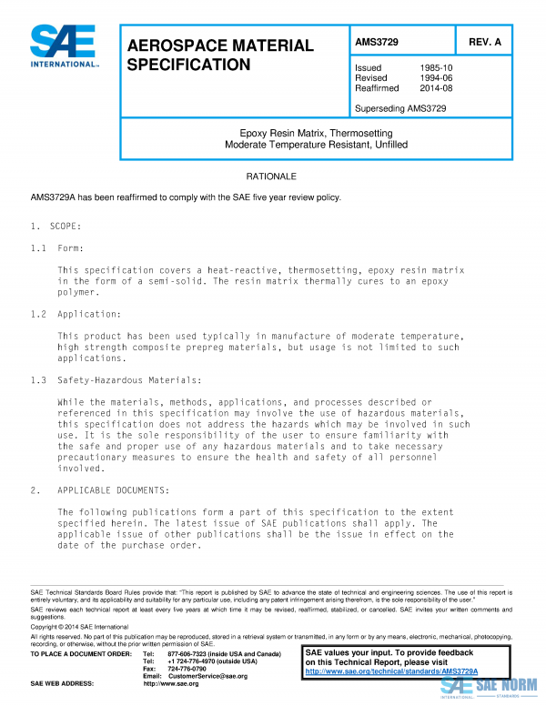 SAE AMS 3729 Series PDF