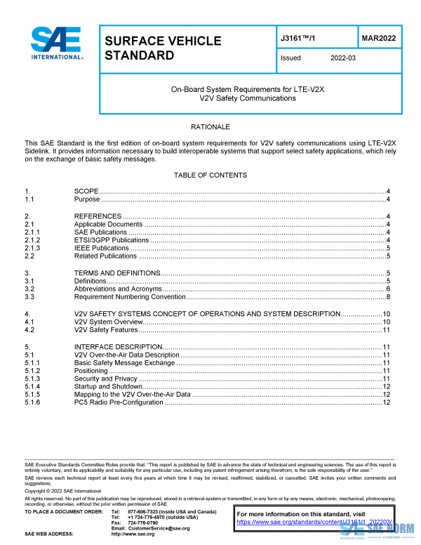 SAE J 3161/1 Series PDF