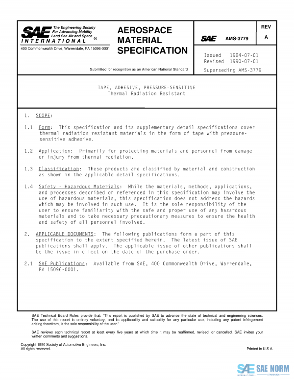 SAE AMS 3779 Series PDF