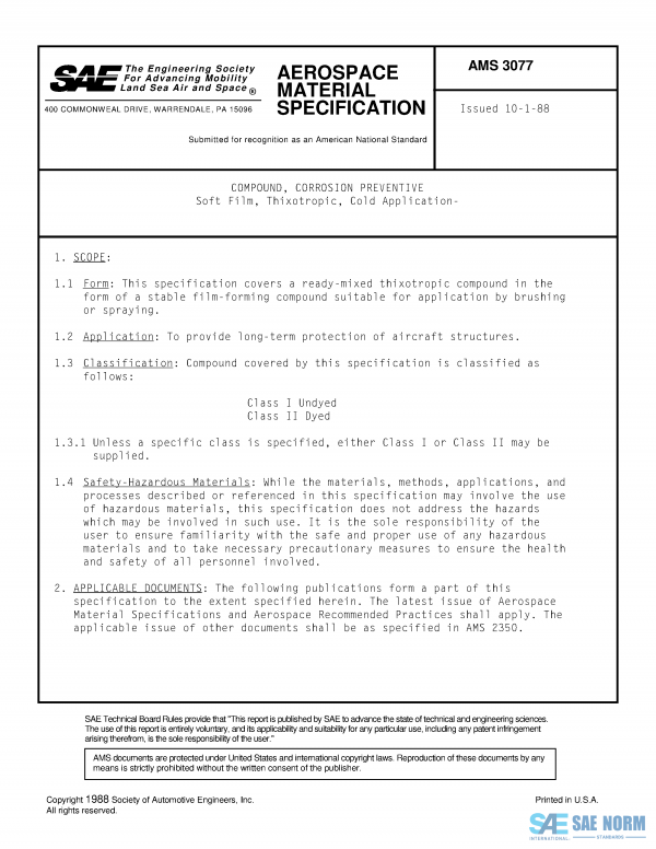 SAE AMS 3077 Series PDF
