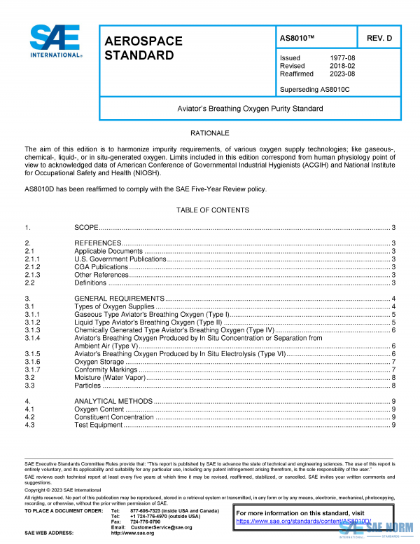 SAE AS 8010 Series PDF