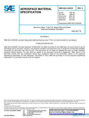SAE AMSQQA 250/22 Series PDF