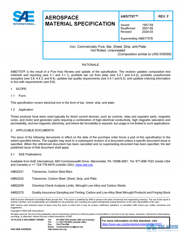 SAE AMS 7707 Series PDF