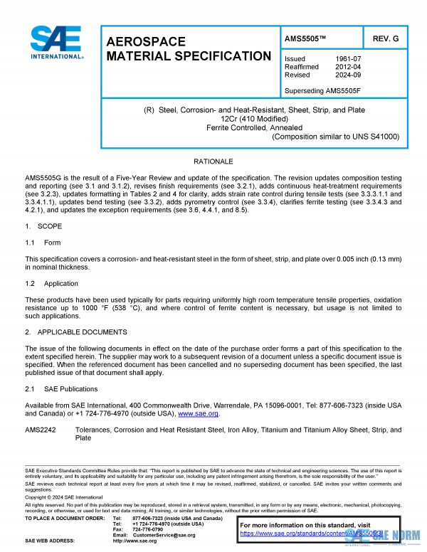 SAE AMS 5505 Series PDF