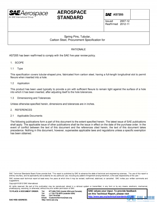 SAE AS 7205 Series PDF