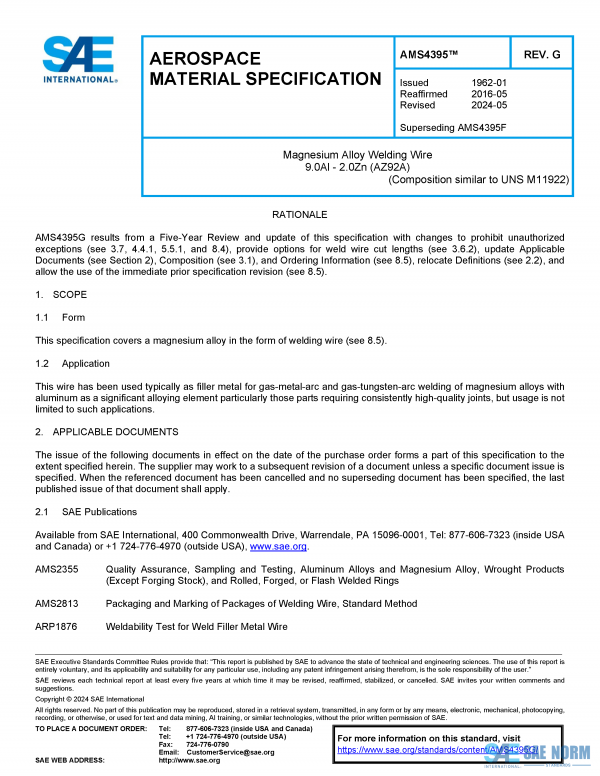 SAE AMS 4395 Series PDF