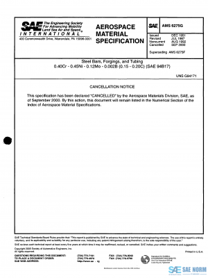 SAE AMS 6275 Series PDF