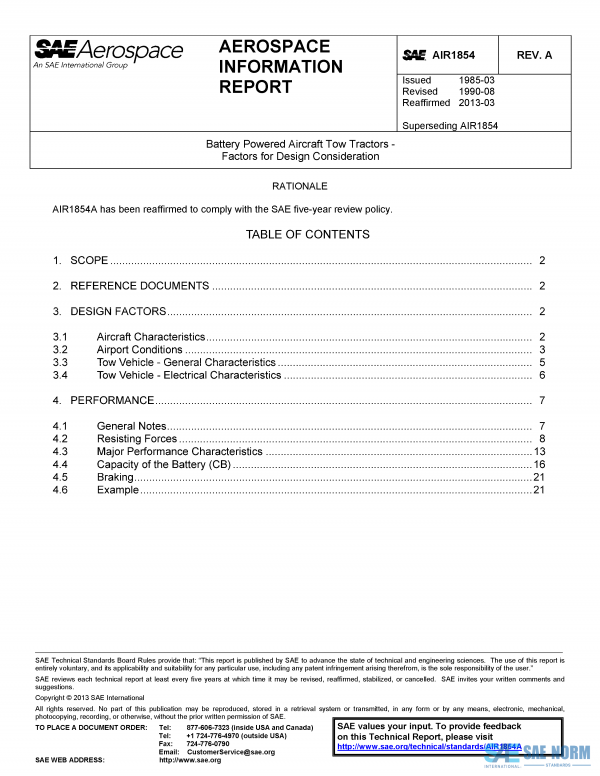 SAE AIR 1854 Series PDF