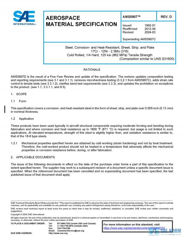 SAE AMS 5907 Series PDF