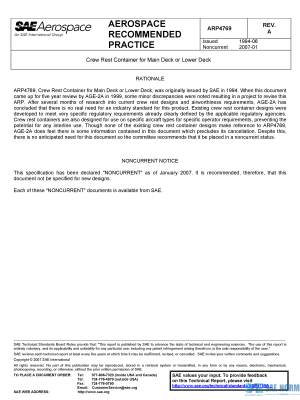 SAE ARP 4769 Series PDF