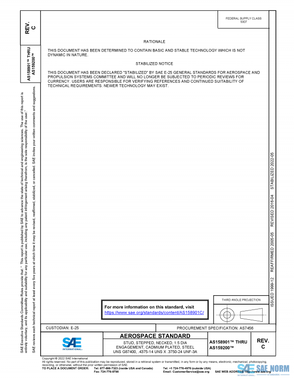 SAE AS 158901 Series PDF