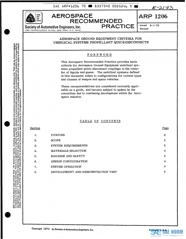 SAE ARP 1206 Series PDF