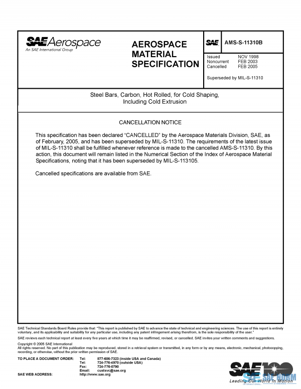 SAE AMSS 11310 Series PDF
