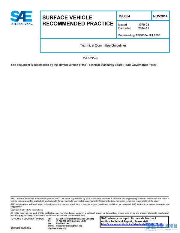 SAE TSB 004 Series PDF