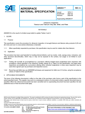 SAE AMS 2631 Series PDF