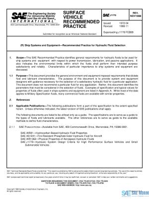 SAE J 1778 Series PDF