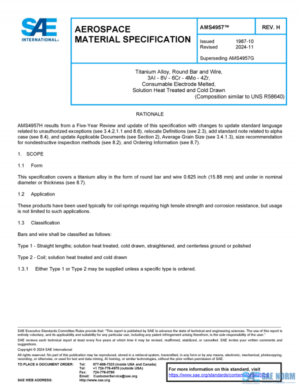 SAE AMS 4957 Series PDF