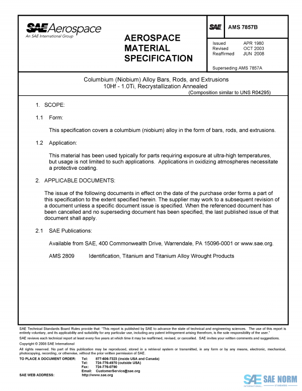 SAE AMS 7857 Series PDF