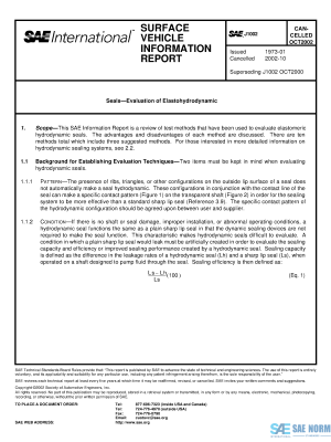 SAE J 1002 Series PDF