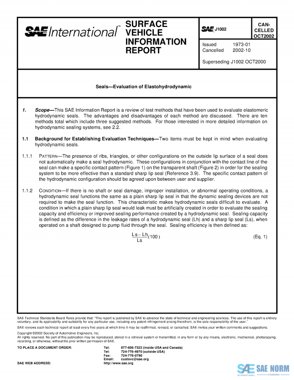 SAE J 1002 Series PDF