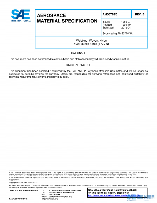 SAE AMS 3778/3 Series PDF