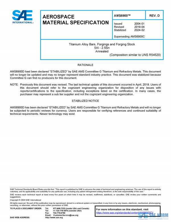 SAE AMS 6900 Series PDF