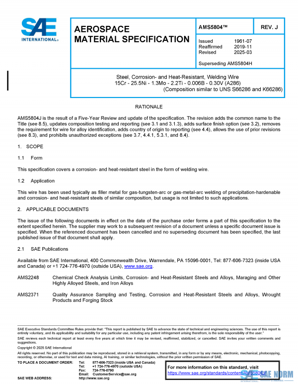 SAE AMS 5804 Series PDF