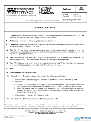 SAE J 1076 Series PDF