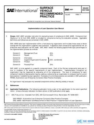 SAE J 4001 Series PDF