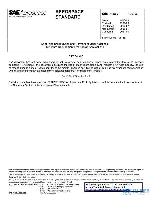SAE AS 586 Series PDF