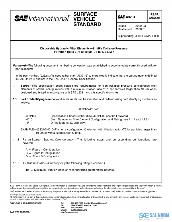 SAE J 2321/3 Series PDF