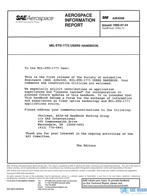 SAE AIR 4508 Series PDF