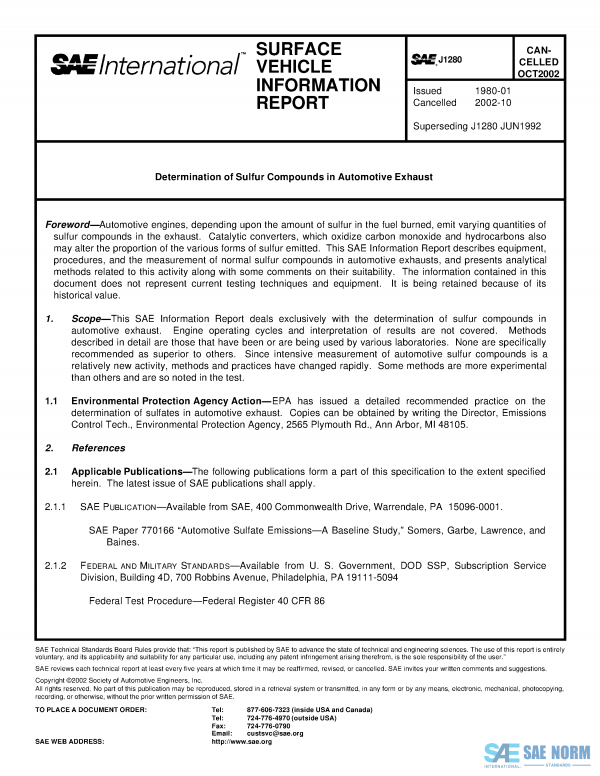 SAE J 1280 Series PDF