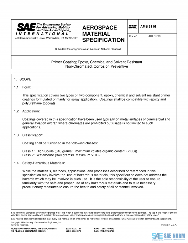 SAE AMS 3116 Series PDF