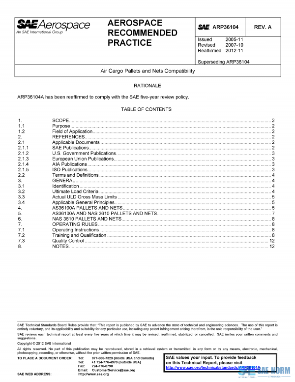 SAE ARP 36104 Series PDF