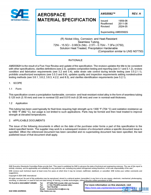 SAE AMS 5582 Series PDF