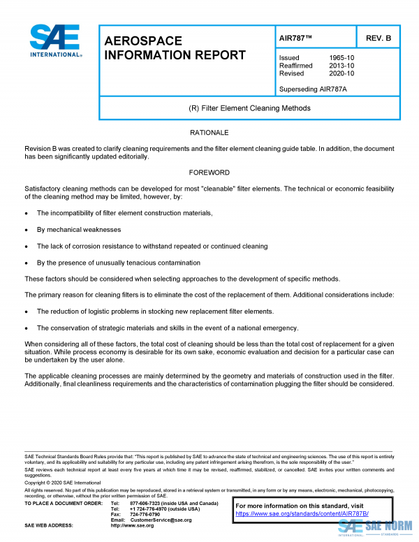 SAE AIR 787 Series PDF