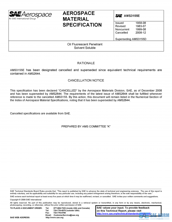 SAE AMS 3155 Series PDF