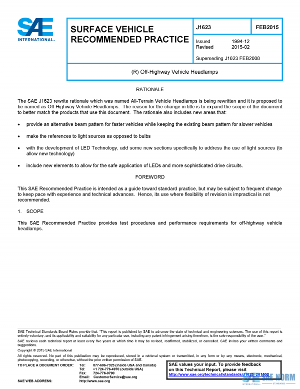 SAE J 1623 Series PDF