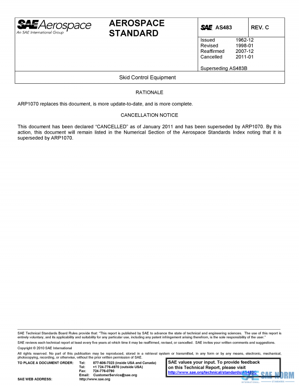 SAE AS 483 Series PDF