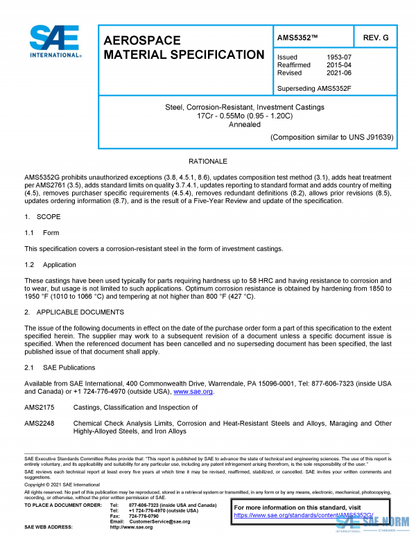 SAE AMS 5352 Series PDF