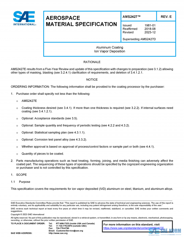 SAE AMS 2427 Series PDF